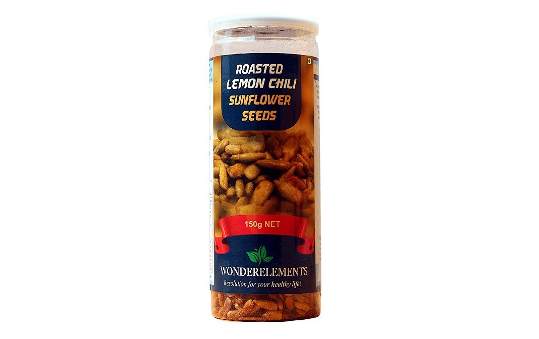 Wonderelements Roasted Lemon Chili Sunflower Seeds   Jar  150 grams